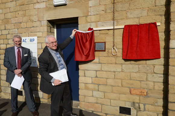 DG173728. Unveiling plaques. Water Tower. Huddersfield. 13.3.14.