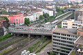 DG416177. Looking down on the station. D-Wehrhahn S. Dusseldorf. Germany. 7.5.2024.