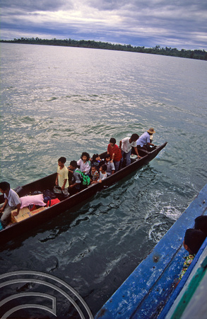 T3729. Getting ashore. Siberut. Mentawai Islands. Indonesia. 1992.