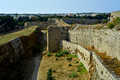DG383150. The  Medieval city walls. Rhodes. Greece. 19.10.2022.