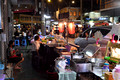 DG389117. Night time in Rambutri. Bangkok. Thailand. 10.2.2023.