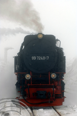 FDG2885. 99 7240. Brocken. Harz railway. Germany. 16.2.06.