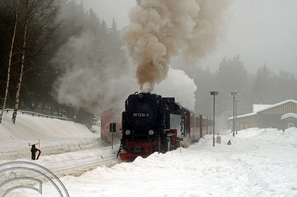FDG2886. 99 7234. Drei Annen Hohne. Harz railway. Germany. 16.2.06.