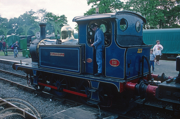 3822. SECR 0-6-0T No 323. Bluebell railway. Horsted Keynes. 30.5.94