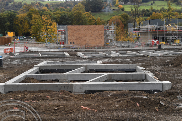 DG259478. Foundations for new homes in Copley. Calder Valley. W Yorks. 29.10.16