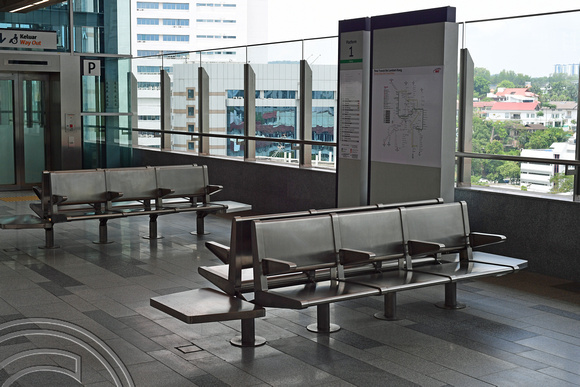 DG266512. Platform level seating. Klang Valley MRT. Sementan. Kuala Lumpur. Malaysia. 20.2.17