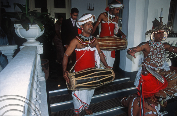 17227. Kandyan dancers at a wedding at the Galle Face Hotel. Colombo. Sri Lanka. 10.01.04