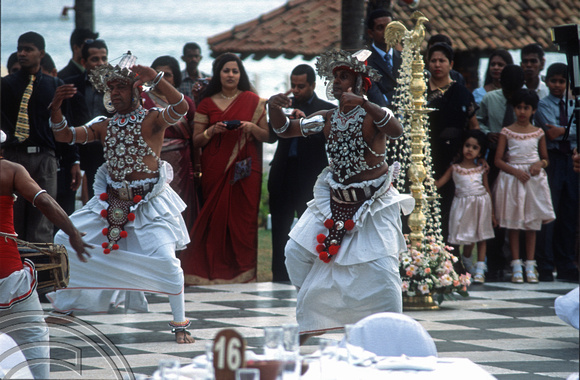 17228. Kandyan dancers at a wedding at the Galle Face Hotel. Colombo. Sri Lanka. 10.01.04