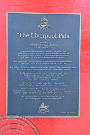 DG275031. Liverpool Pals plaque. Liverpool Lime St. 28.6.17