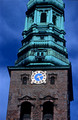 T5394. Clock in church spire. Copenhagen. Denmark. August 1995