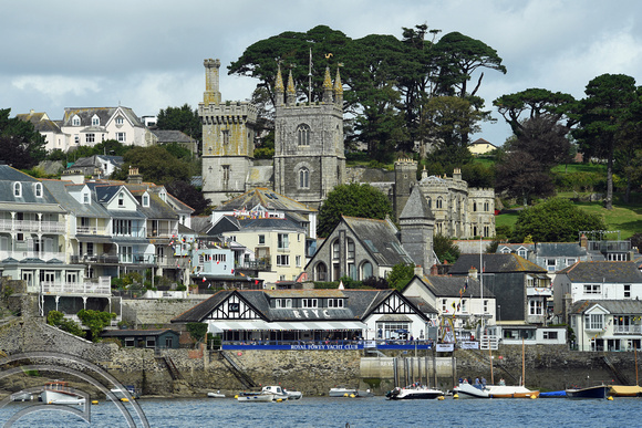 DG279577. The town seen from the ferry. Fowey. 19.8.17