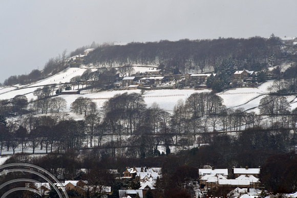 DG288148. looking across to Warley in the snow. West Yorkshire. England. 29.12.17