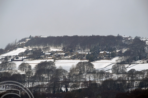 DG288152. looking across to Warley in the snow. West Yorkshire. England. 29.12.17