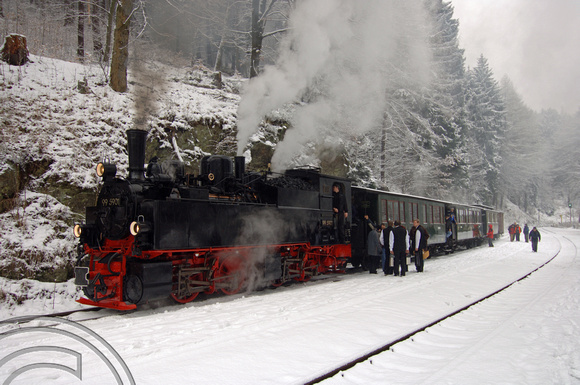 FDG05104. 99 5901. Harz railway. Germany. 10.2.07