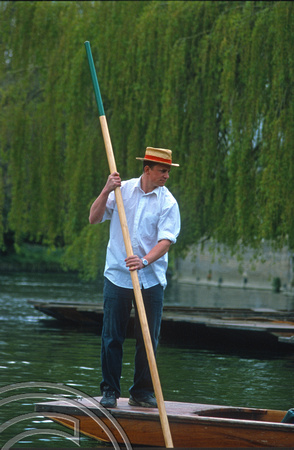 T10786. Punting on the river Cam. Cambridge. England. 30.04