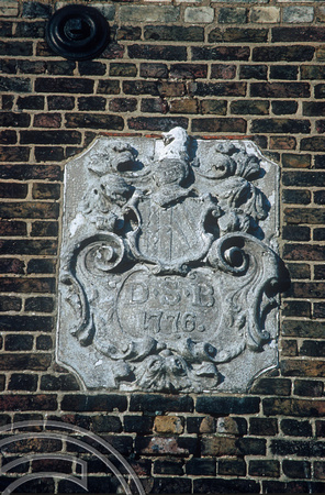 T02584. Crest. Three Mills. Bromley-by-Bow. London. England. 15th February 1990