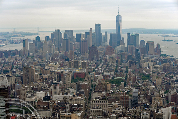 DG297787. Manhattan skyline seen from the Empire state building. New York. USA. 28.5.18