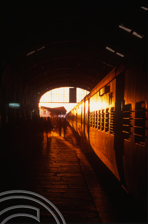 T6661. Evening at Egmore railway station. Chennai. Tamil Nadu. India. February 1998