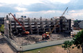 S0112. Demolishing H Block. Lefevere Estate. Bow. East London. 1994