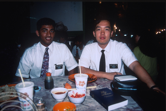 T04146. Young Mormon Elders. Kuala Lumpur. Malaysia. 7th October 1992