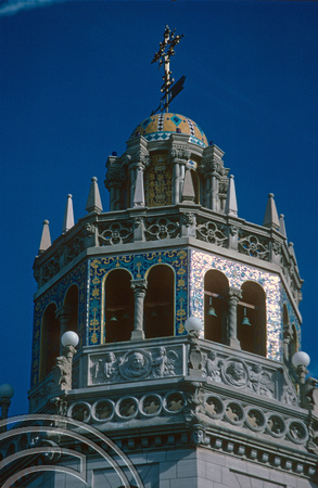 T02590. Tower W.R. Hearst castle. San Simeon. California. 25th October 1990