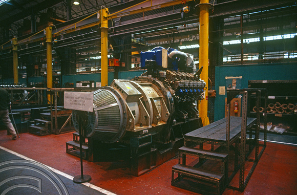 0045. HST engine inside the works. Derby. 16.09.1989.+