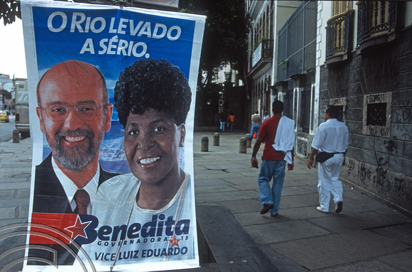 T13462. Election poster. Catete. Rio de Janeiro. Brazil. 6.8.2002