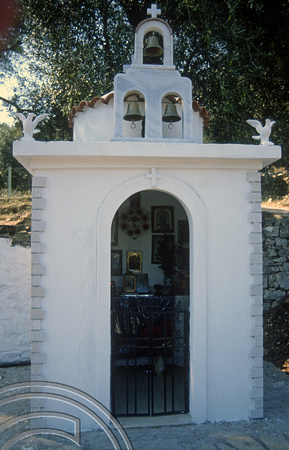 T10196. Roadside shrine twixt Gaios and Loggos. Paxos. Ionian Isles. Greece. 28th September 2000