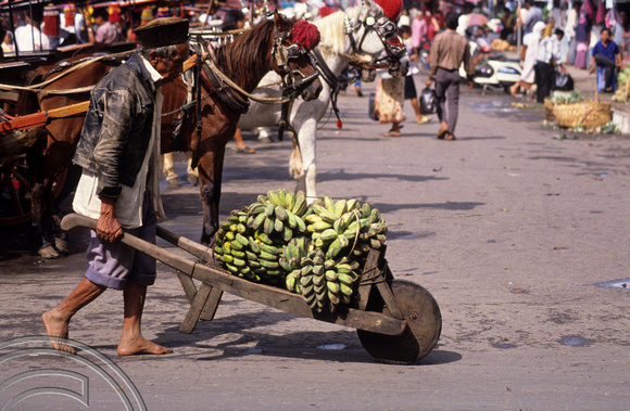 T3643. Market man. Bukittinggi. Sumatra. Indonesia. 1992.
