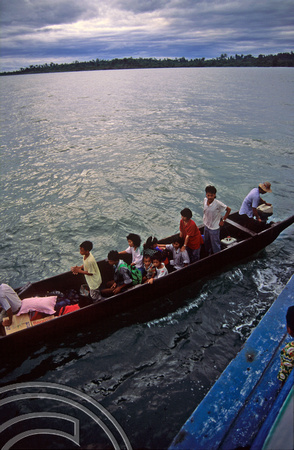 T3724. Getting ashore. Siberut. Mentawai Islands. Indonesia. 1992.