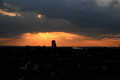 DG416169. Sunset over the city. Dusseldorf. Germany. 7.5.2024.