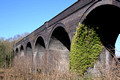 DG410666. Disused viaduct. Horbury Bridge. West Yorkshire. 24.2.2024.
