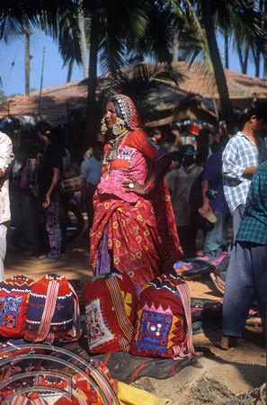 T5608. Tribal woman. The flea market. Anjuna. Goa. India. December 1995