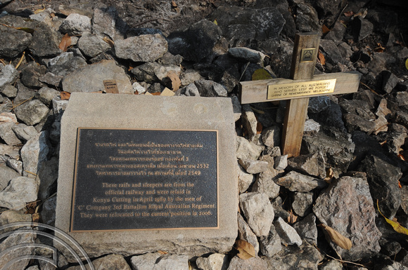 FDG10799. Memorial. Hellfire Pass. Thai-Burma death railway.  Thailand. 20.1.09.