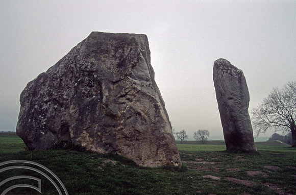 T5284. Standing stones. Avebury. Wilstshire. England. 2nd April 1995.