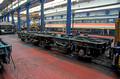 03527. Cleaned B4 bogies just out of the washing plant. Wolverton works open day. 25.09.1993