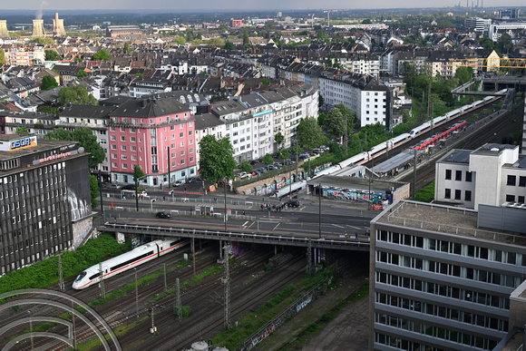DG416145. Looking down on the station. D-Wehrhahn S. Dusseldorf. Germany. 7.5.2024.