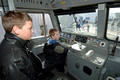 DG09707. In the cab of 57307. NRM. York. 17.3.07.