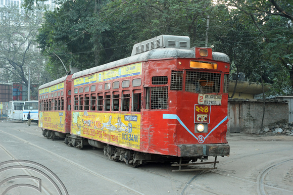 DG70442. Route 2 tram. BBD Bagh. Calcutta. 17.12.10.