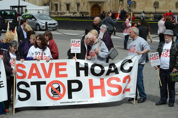 DG177157. Anti Hs2 demo. Westminster. London. 28.4.14.
