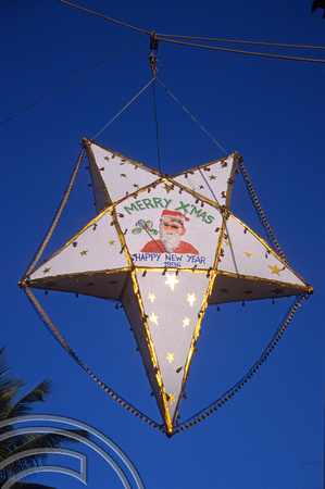 T5710. Christmas Star. Arambol. Goa. India. December 1995