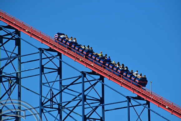 DG376474. The Big One rollercoaster. Pleasure Beach. Blackpool. 11.8.2022.