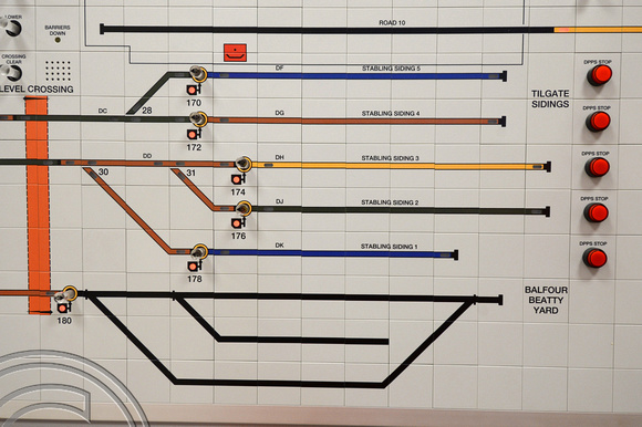 DG211332. The control room signal panel. Three Bridges depot. 16.4.15