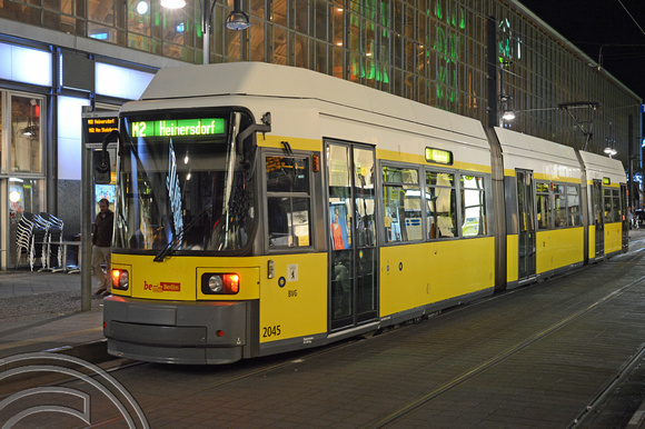 DG124961. Tram 2045. Alexanderplatz. Berlin. 19.9.12.