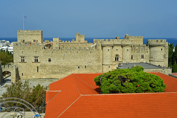 DG383108. City from atop the Medieval Clock Tower. Medieval city. Rhodes. Greece. 19.10.2022.