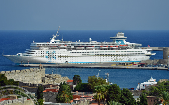 DG383127. Cruise Ship. Celestyal Olympia. 37584 gt. Built 1982. Rhodes Town. Rhodes. Greece. 19.10.2022.