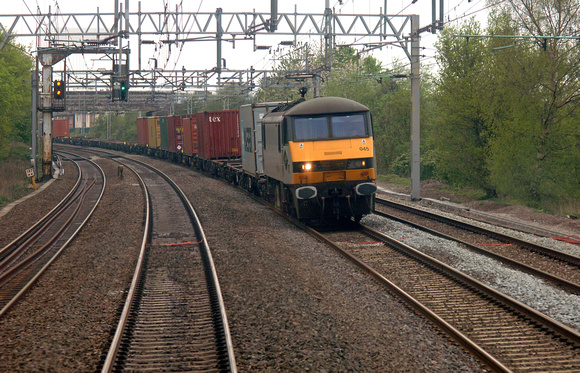 DG10124. WCML from the cab & 90045. 23.4.07.