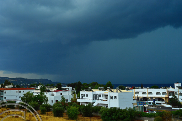 DG382851. Storm over Lardos. Rhodes. Greece. 15.10.2022.