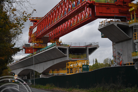 DG383609. HS2 Colne valley viaduct construction. Denham. London. 27.10.2022.