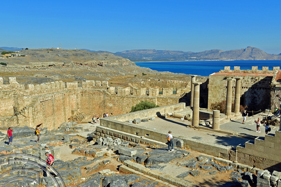 DG382928. The Acropolis. Lindos. Rhodes. Greece. 16.10.2022.